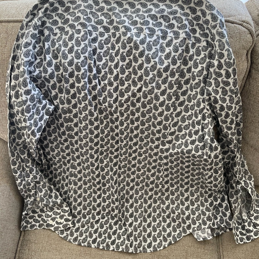 Perry Ellis Monochrome Paisley Shirt - Picture 4 of 4